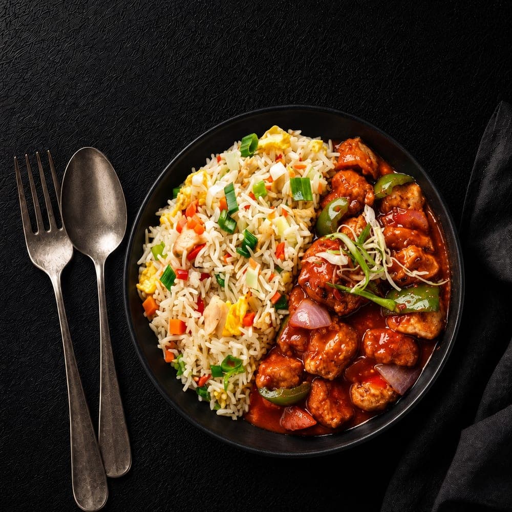 Barbecue Shashlik with Rice